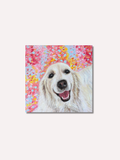 Miss Lemon (Golden Retriever) - Peinture à l'huile sur commande